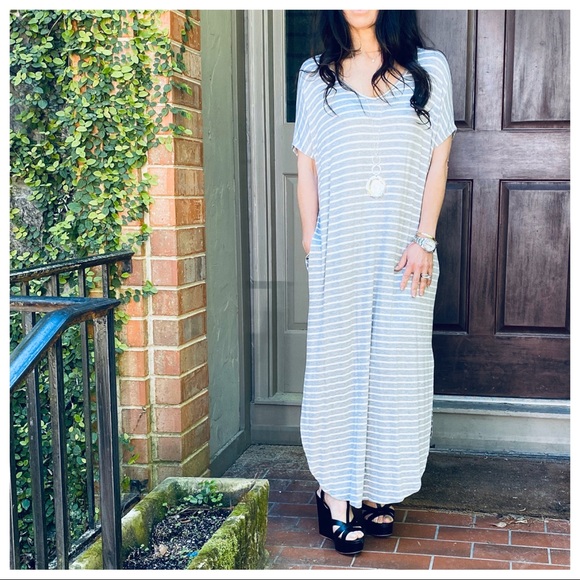 BEST SELLING DRESS V NECK LOOSE FIT SIDE POCKETS - Picture 2 of 7